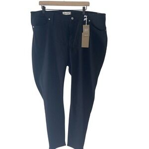 Madewell 9" High Rise Skinny Jeans Lunar‎ Wash TENCEL Black Denim 36 Tall New